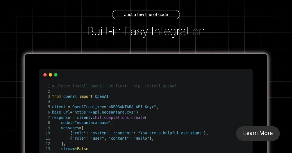 Neosantara AI Interface