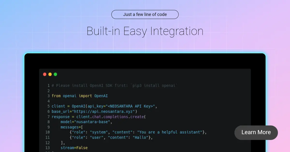 Neosantara AI Interface